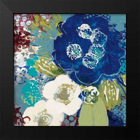 Garden Blues III Black Modern Wood Framed Art Print by Bernsen, Leslie