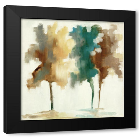 Trees I Black Modern Wood Framed Art Print with Double Matting by Ellens, Jacqueline