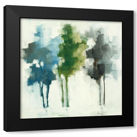 Trees II Black Modern Wood Framed Art Print with Double Matting by Ellens, Jacqueline