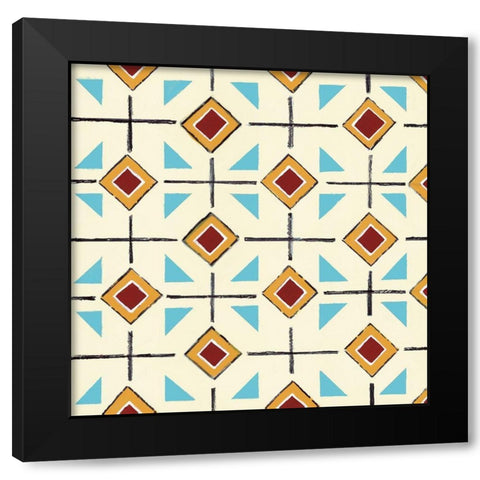 Turquoise Tango Black Modern Wood Framed Art Print with Double Matting by Smith, Hope