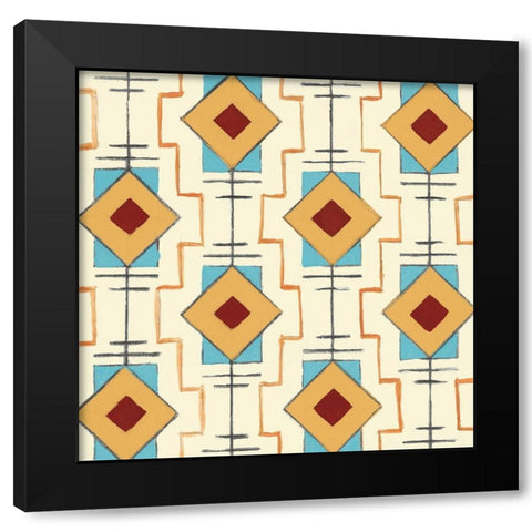 Triangle Tango Black Modern Wood Framed Art Print with Double Matting by Smith, Hope