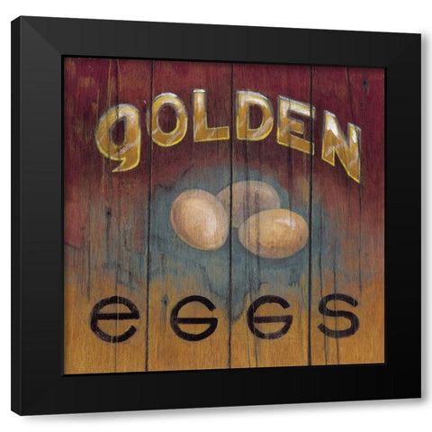Golden Eggs Black Modern Wood Framed Art Print with Double Matting by Fisk, Arnie