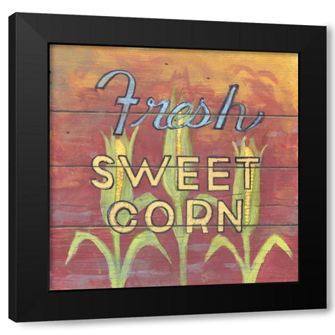 Fresh Sweet Corn Black Modern Wood Framed Art Print with Double Matting by Fisk, Arnie