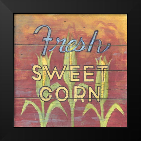 Fresh Sweet Corn Black Modern Wood Framed Art Print by Fisk, Arnie