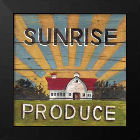 Sunrise Produce Black Modern Wood Framed Art Print by Fisk, Arnie