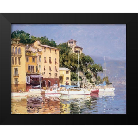 Morning Light Black Modern Wood Framed Art Print by Bates, George