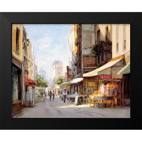 Marche Parisien Black Modern Wood Framed Art Print by Bates, George