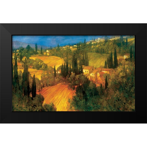 Hillsideide - Tuscany Black Modern Wood Framed Art Print by Craig, Philip