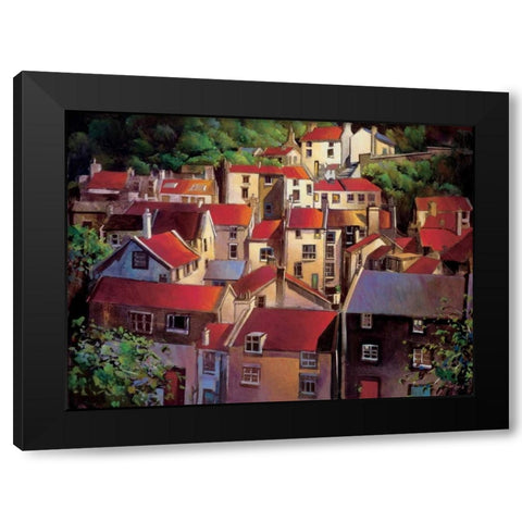 Rooftops II Black Modern Wood Framed Art Print by OToole, Michael
