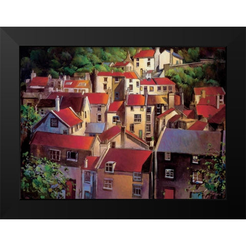 Rooftops II Black Modern Wood Framed Art Print by OToole, Michael