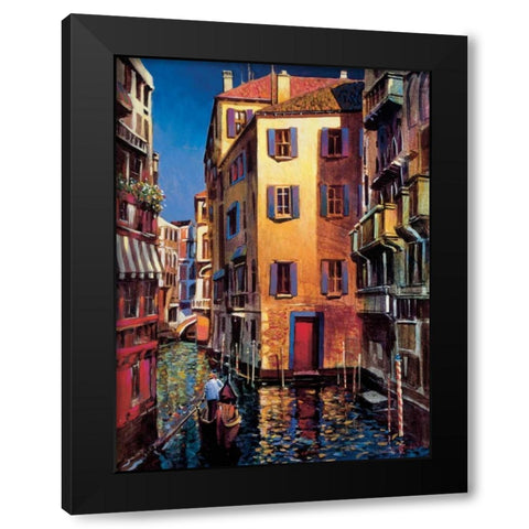 Venetian Light Black Modern Wood Framed Art Print by OToole, Michael
