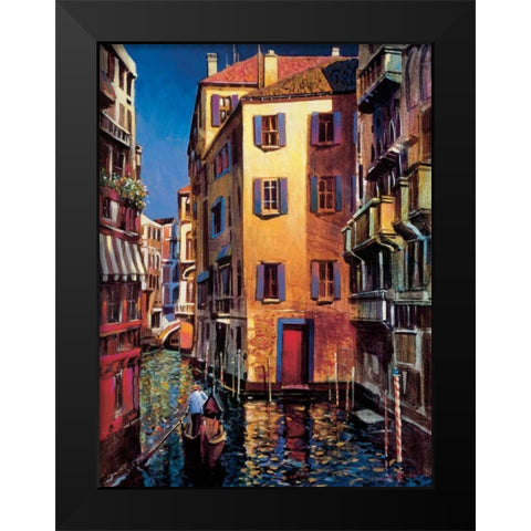 Venetian Light Black Modern Wood Framed Art Print by OToole, Michael