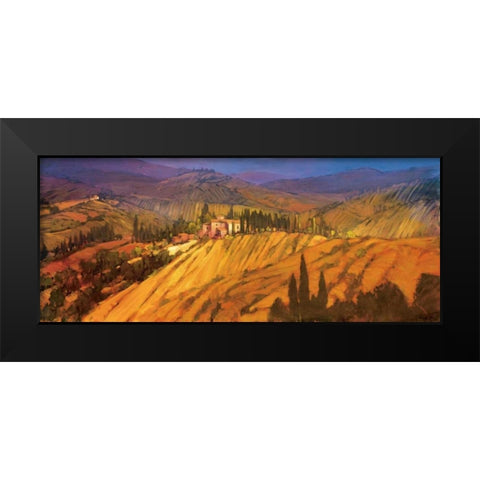 Last View of Tuscany Black Modern Wood Framed Art Print by Craig, Philip