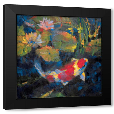 Water Garden I Black Modern Wood Framed Art Print by Ostlund, Leif