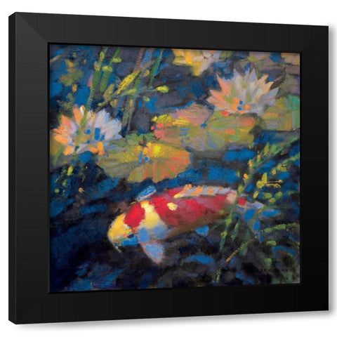 Water Garden II Black Modern Wood Framed Art Print by Ostlund, Leif