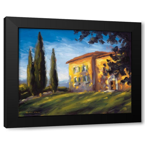 A Rural Villa Black Modern Wood Framed Art Print with Double Matting by Downs, Michael