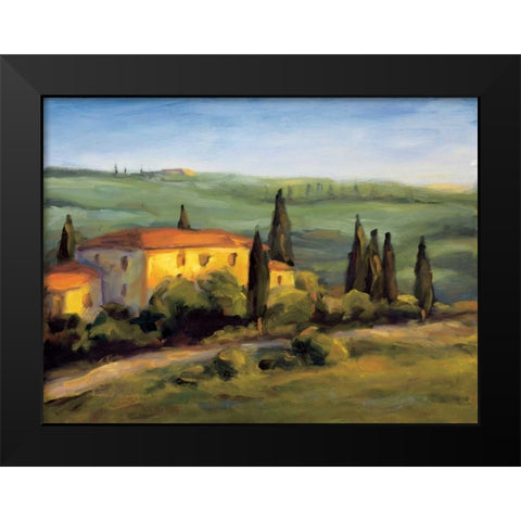 A Tuscan Morning Black Modern Wood Framed Art Print by Downs, Michael