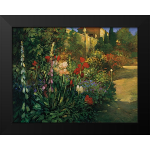 Walled Garden Black Modern Wood Framed Art Print by Craig, Philip
