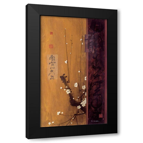 Oriental Blossoms I Black Modern Wood Framed Art Print by Li-Leger, Don