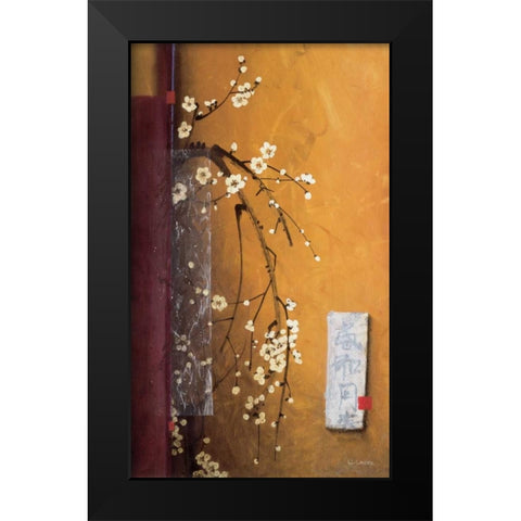 Oriental Blossoms III Black Modern Wood Framed Art Print by Li-Leger, Don