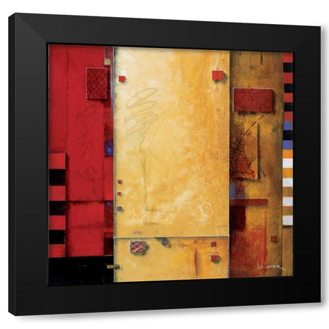 Joie de Vie Black Modern Wood Framed Art Print with Double Matting by Li-Leger, Don