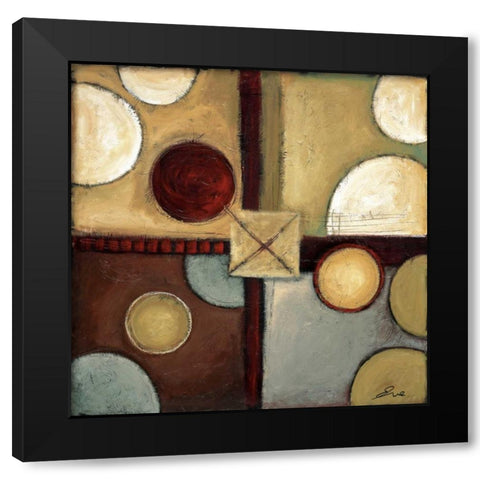 Groovin Black Modern Wood Framed Art Print with Double Matting by Eve
