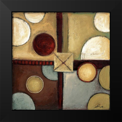 Groovin Black Modern Wood Framed Art Print by Eve