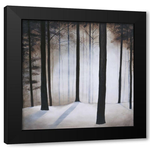 Winter Solace Black Modern Wood Framed Art Print by St.Germain, Patrick
