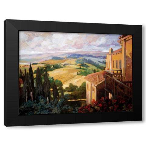 View to the Valley Black Modern Wood Framed Art Print with Double Matting by Craig, Philip