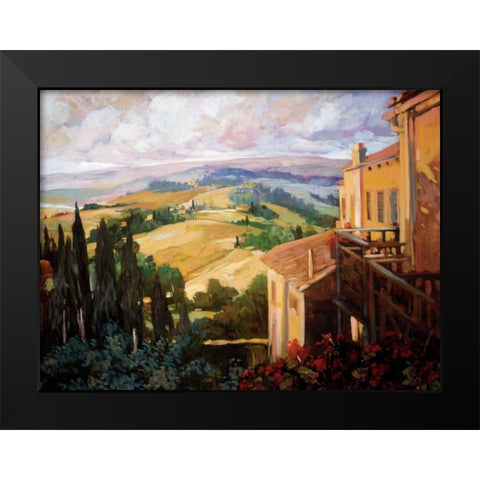 View to the Valley Black Modern Wood Framed Art Print by Craig, Philip
