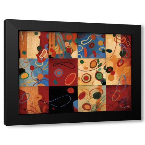 String Theory Black Modern Wood Framed Art Print with Double Matting by Li-Leger, Don