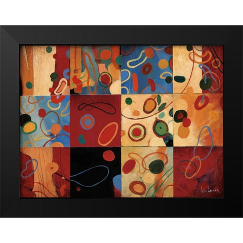String Theory Black Modern Wood Framed Art Print by Li-Leger, Don