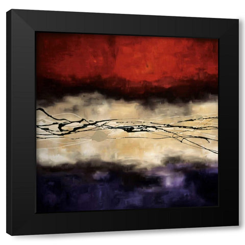 Harmony in Red and Violet Black Modern Wood Framed Art Print with Double Matting by Maitland, Laurie