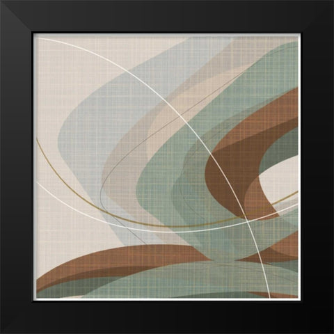 Mint Ripple Black Modern Wood Framed Art Print by Ahava