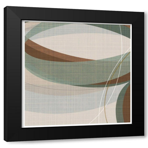 Mint Ripple Black Modern Wood Framed Art Print with Double Matting by Ahava