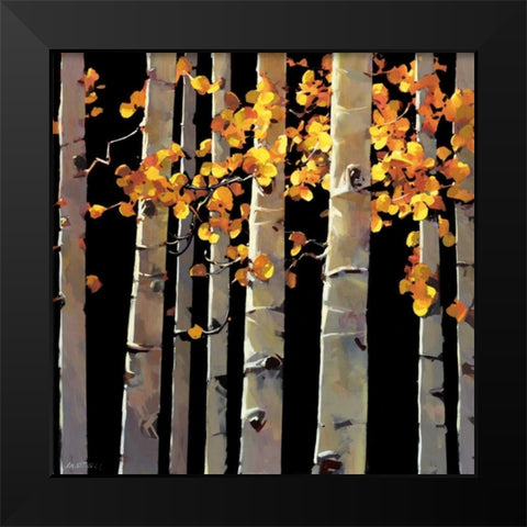 Aspen Grove Black Modern Wood Framed Art Print by OToole, Michael