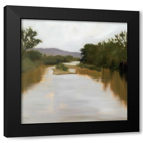 River Journey Black Modern Wood Framed Art Print with Double Matting by Lightell, Megan