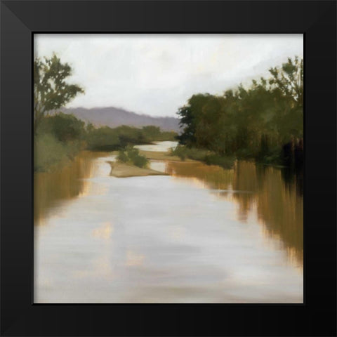 River Journey Black Modern Wood Framed Art Print by Lightell, Megan