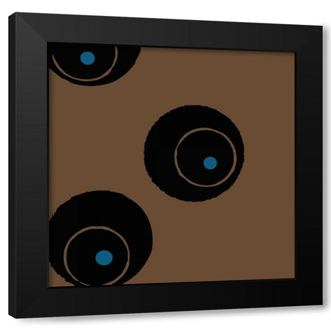 Circular Motion Black Modern Wood Framed Art Print by Barnes, Natasha