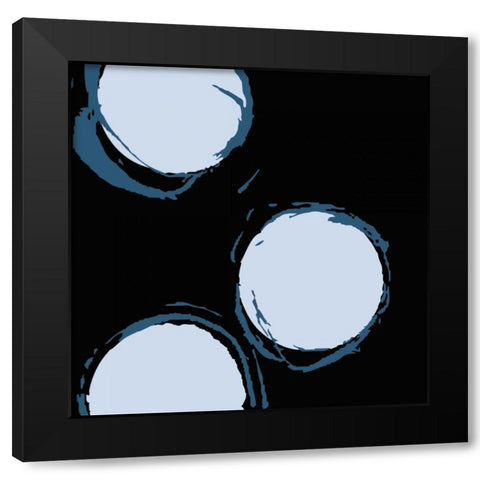 Circular Motion Black Modern Wood Framed Art Print by Barnes, Natasha