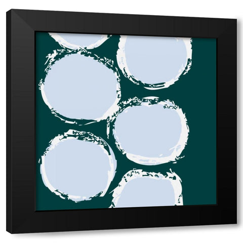 Circular Motion Black Modern Wood Framed Art Print by Barnes, Natasha