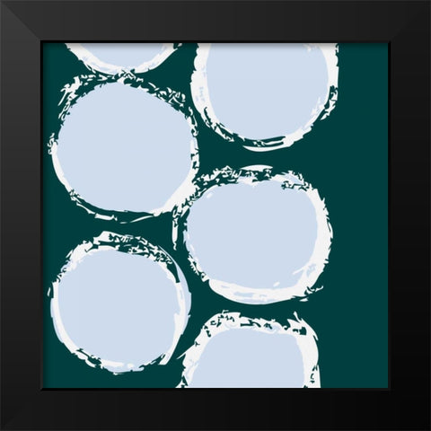 Circular Motion Black Modern Wood Framed Art Print by Barnes, Natasha