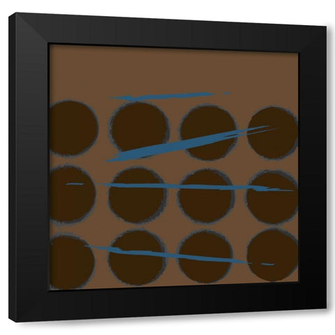 Circular Motion Black Modern Wood Framed Art Print by Barnes, Natasha