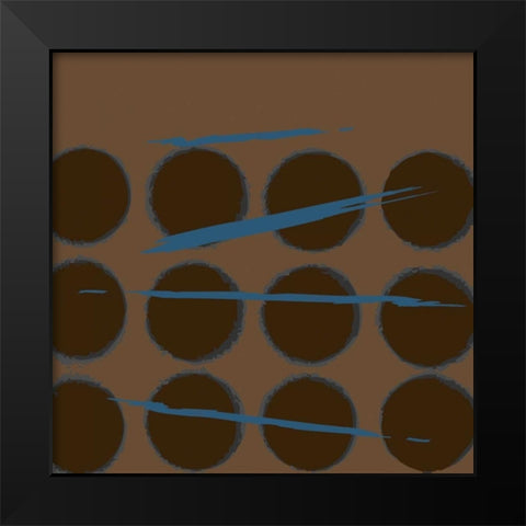 Circular Motion Black Modern Wood Framed Art Print by Barnes, Natasha