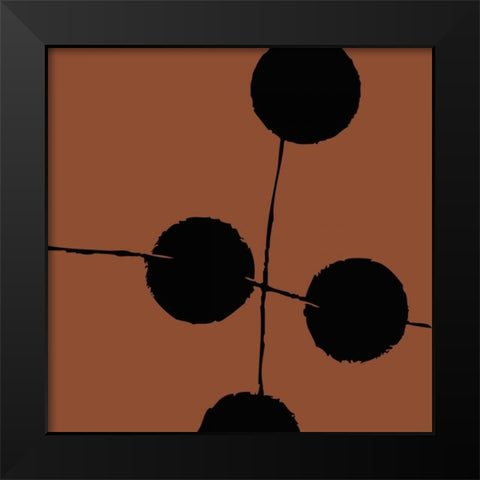 Circular Motion Black Modern Wood Framed Art Print by Barnes, Natasha