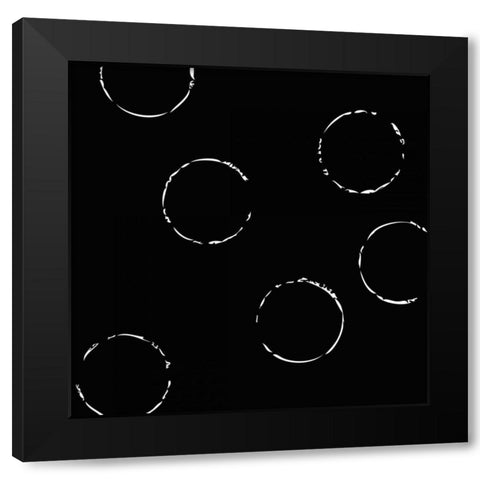 Circular Motion Black Modern Wood Framed Art Print with Double Matting by Barnes, Natasha