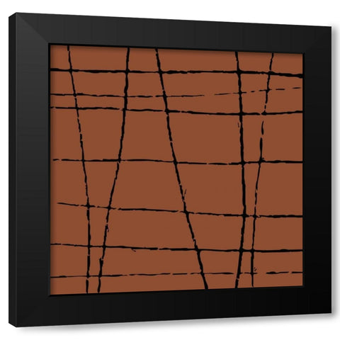 Circular Motion Black Modern Wood Framed Art Print with Double Matting by Barnes, Natasha