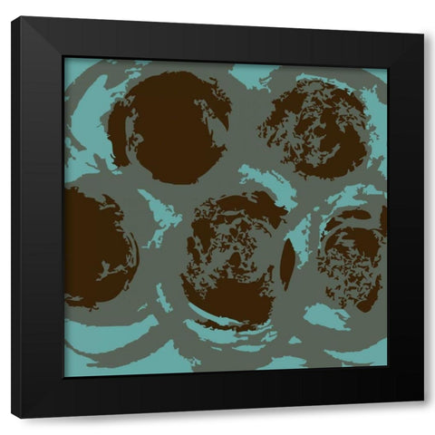 Circular Motion Black Modern Wood Framed Art Print by Barnes, Natasha