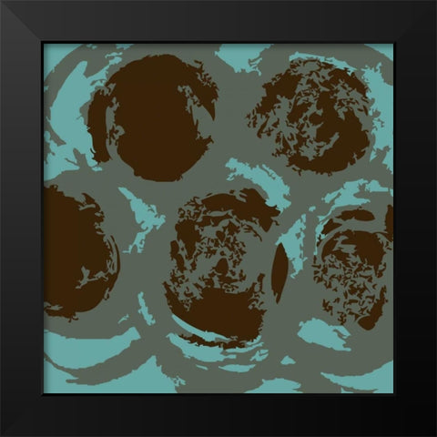 Circular Motion Black Modern Wood Framed Art Print by Barnes, Natasha