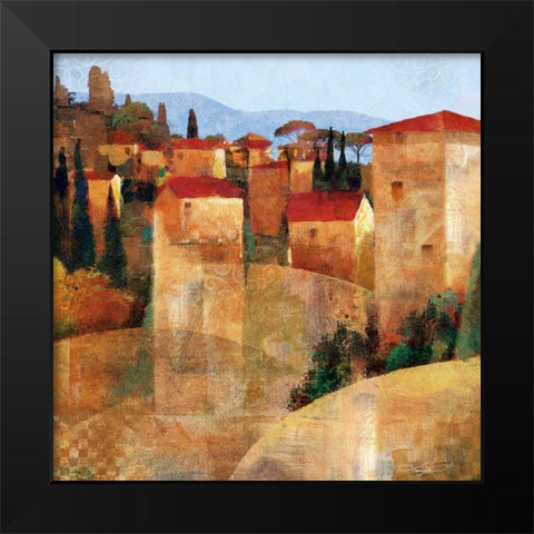 Tuscan Hillside Black Modern Wood Framed Art Print by Mallett, Keith